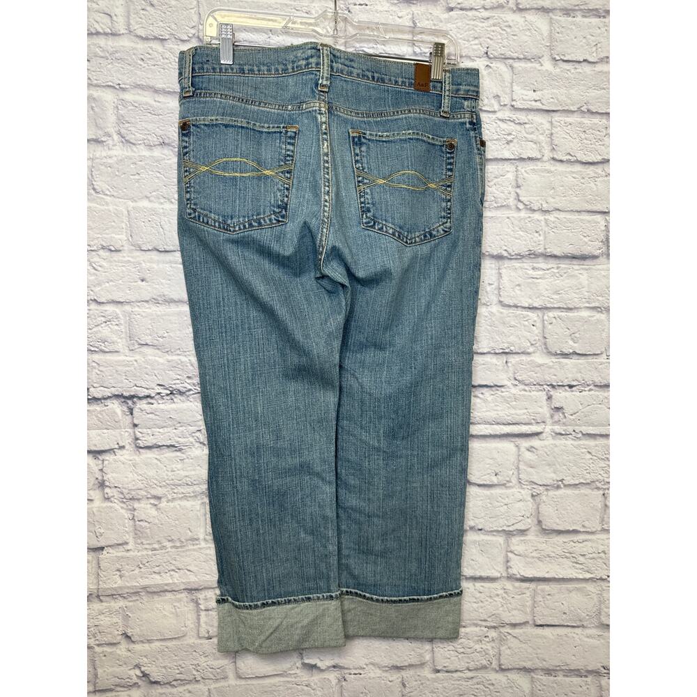 Abercrombie & Fitch Stretch Cropped & Cuffed Women's Jeans Sz 10, 22" Inseam - Picture 4 of 4